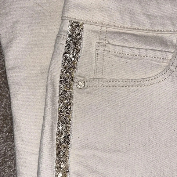 Talbots Straight Leg Jeans Sequin Stripe NWT - 16P. L - Picture 7 of 7